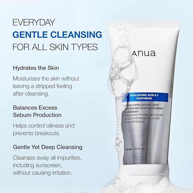 Anua - 8 Hyaluronic Acid Hydrating Gentle Foaming Cleanser