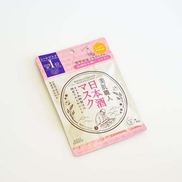 Kose Clear Turn Beautiful Skin Artisan Japanese Sake Moisturizing Mask  (7 sheets)