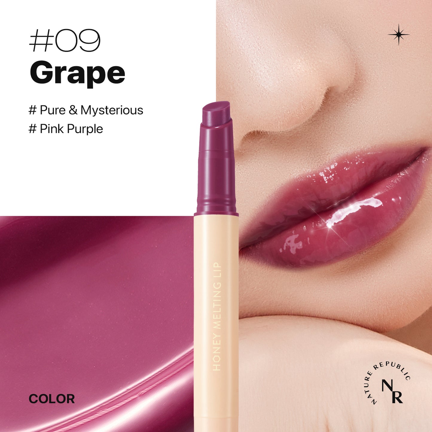 Nature republic HONEY MELTING LIP 09 GRAPE 3g – Glowy Skin Albania
