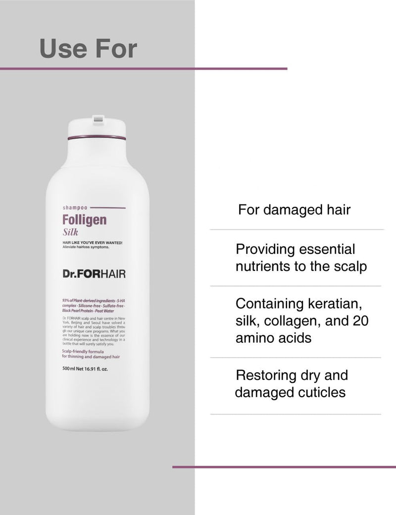 Dr. ForHair Folligen Silk Shampoo 500ml