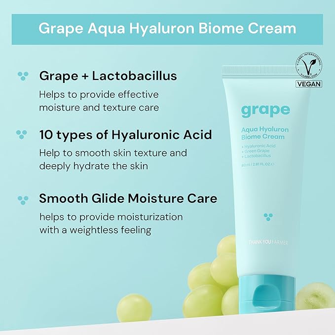 Thank You Farmer Grape Aqua Hyaluron Biome Cream 80ml