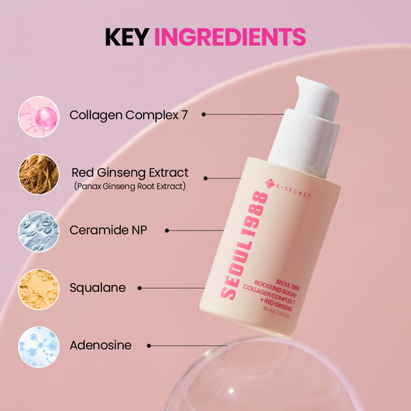 KSECRET SEOUL 1988 Boosting Serum: Collagen Complex 7 + Red Ginseng
