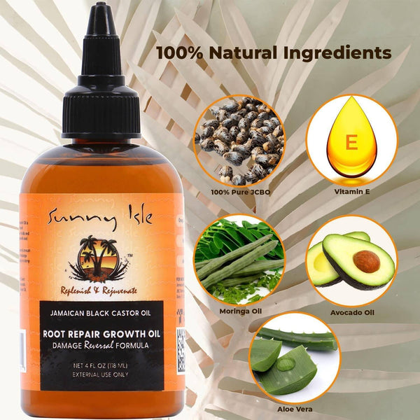 Sunny Isle Jamaican Black Castor Oil Root Repair Growth Oil 4 oz