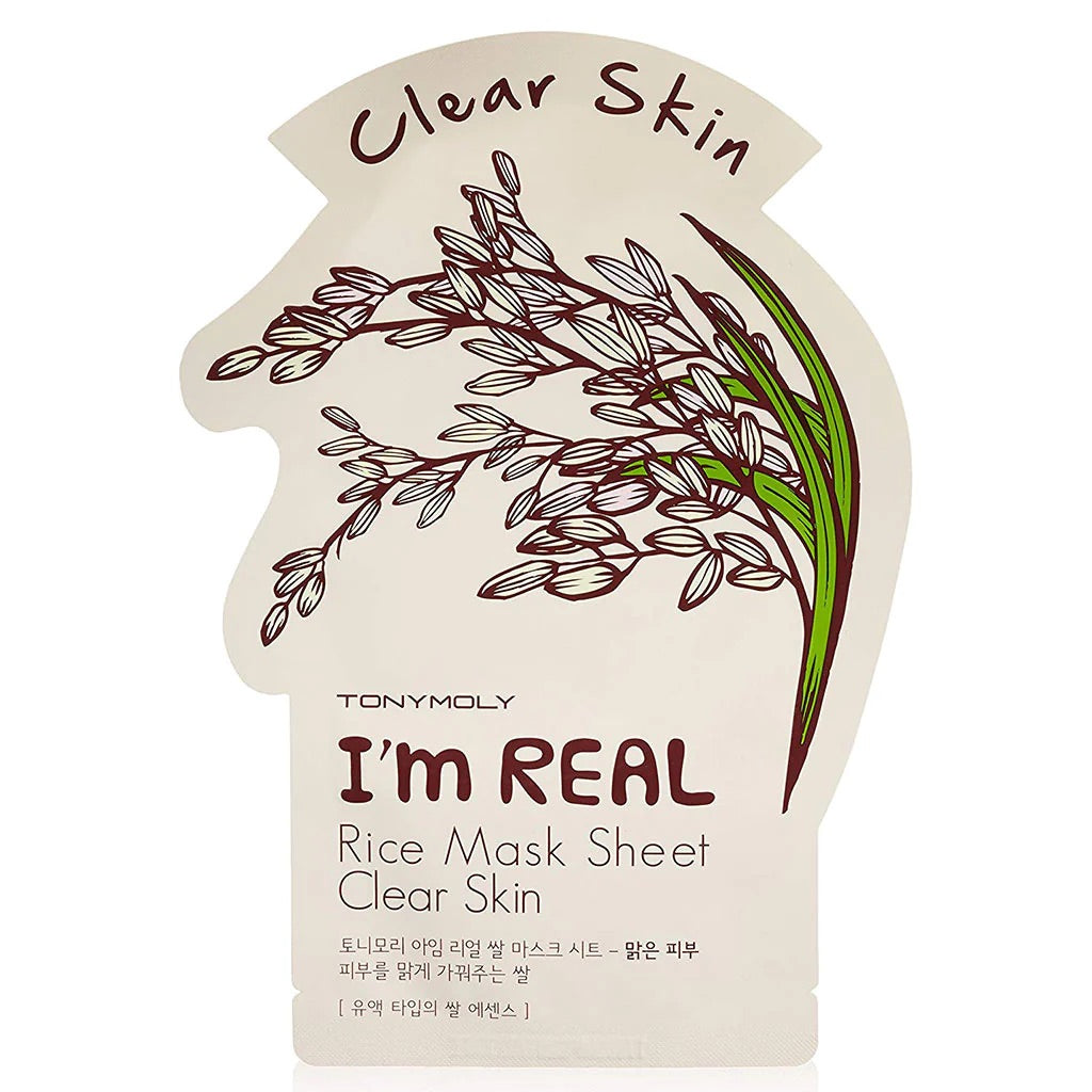 Tonymoly I'm REAL Rice Mask Sheet Clear Skin – Glowy Skin Albania