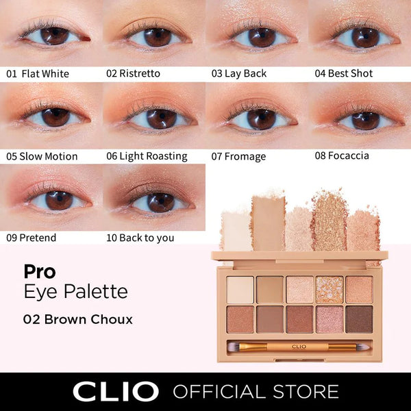 Clio Pro Eye Shadow Palette 02 Brown Choux
