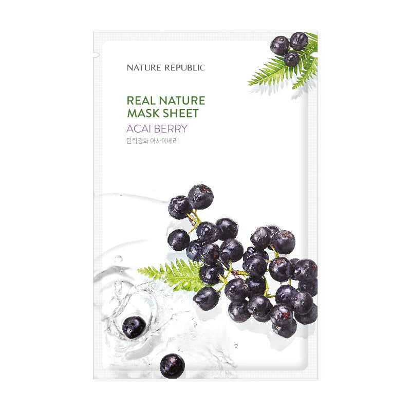 Nature Republic Real Nature Mask Sheet #Acai Berry 23ml