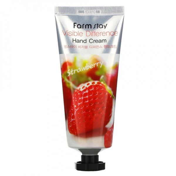 Farmstay VISIBLE DIFFERENCE HAND CREAM STRAWBERRY 100gr